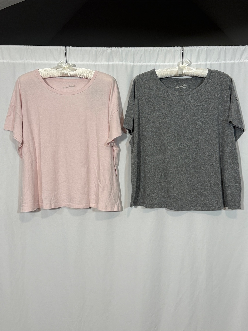 Universal Thread Pink & Gray Short-Sleeve Tee Set of 2